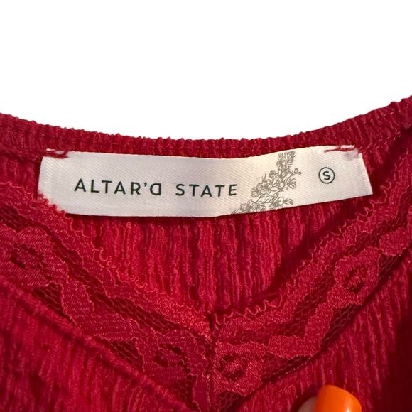 Altar'd State Adley Cinched Babydoll Top Small - Picture 9 of 9